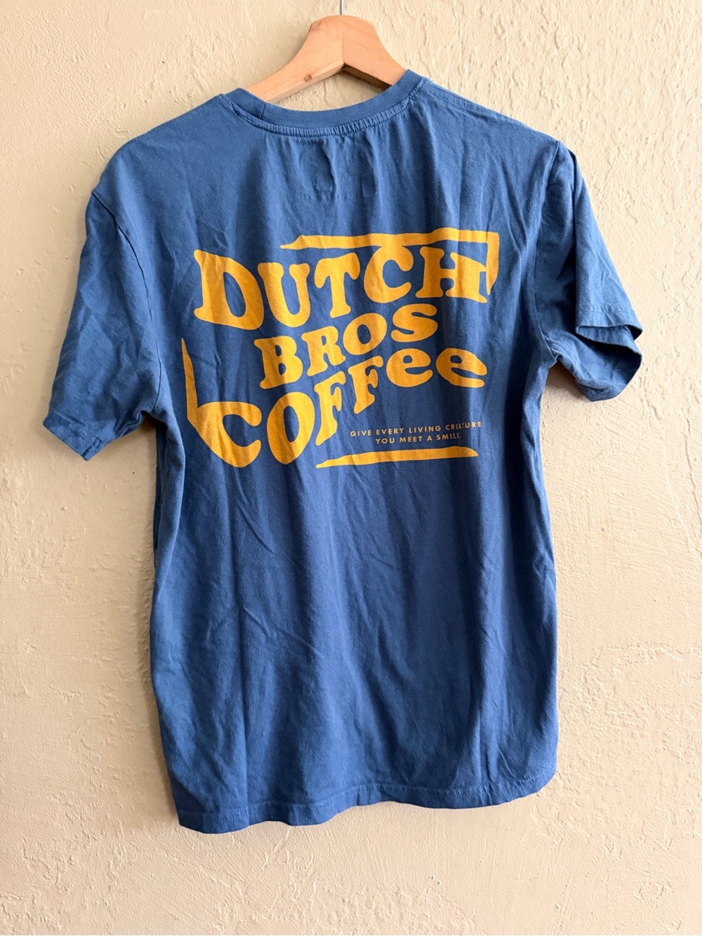 Dutch Bros Blue Tee with Yellow Logo
